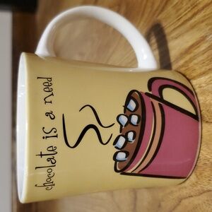 Gibson Max & Lucy "Chocolate is a need" 15 oz Mug